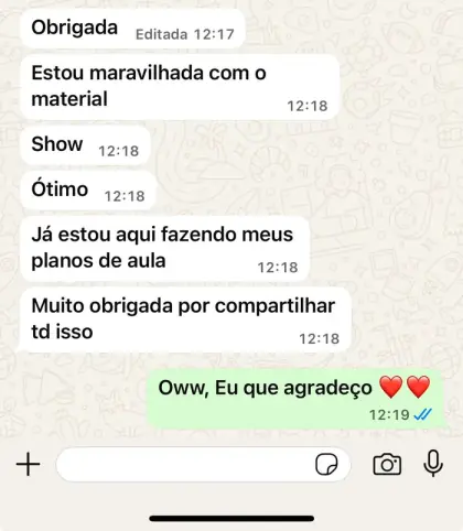 Avaliação de aluna 1